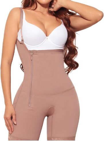 مشكل الجسم الكولومبي، بدلة للجسم عالية الضغط، تحكم في البطن بسحاب جانبي، شورت رافع للمؤخرة، عاري in Kuwait