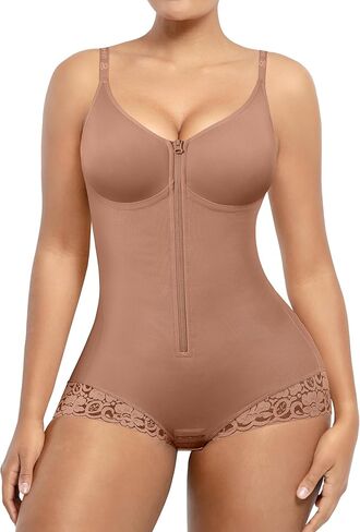 SHAPELLX Shapewear for Women Tummy Control Half Body Shaper Snatched Zipper Butt Lifting Faja Colombiana Bodysuits for Women in Kuwait
