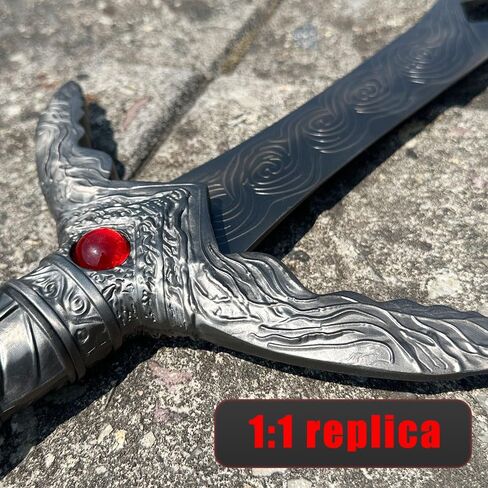 سيف Godslayer's Greatsword مقاس 43.5 بوصة - سلاح طبق الأصل معدني بالكامل 1:1 مع حامل على الحائط - يمكن تجميعه وشفرة مملة كهدية in Kuwait