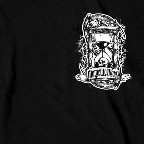 Hot Leathers Men’s Long Sleeve Shirt w/Graphics - Memento Mori Skeleton with Hourglass in Saudi Arabia