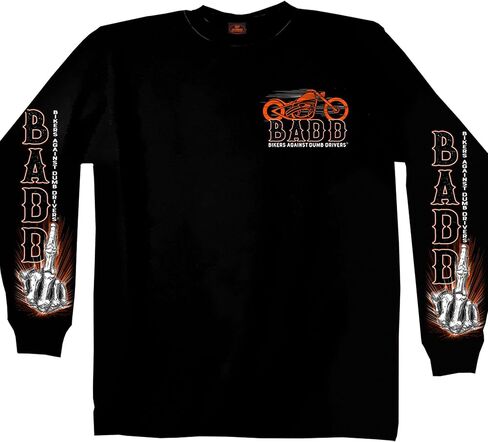Hot Leathers Men’s Long Sleeve Shirt w/Graphics - Memento Mori Skeleton with Hourglass in Saudi Arabia
