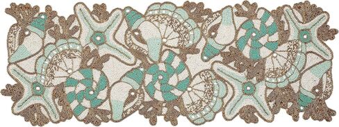 Beaded Table Runner 36inch,Glitz Table Runner,Decorative Table Runner,Farmhouse Decor Table Runner,Rustic Bridal Shower Beaded Table Runner,Beaded Christmas Table runner-13x36 Grey/Dk Grey in Kuwait