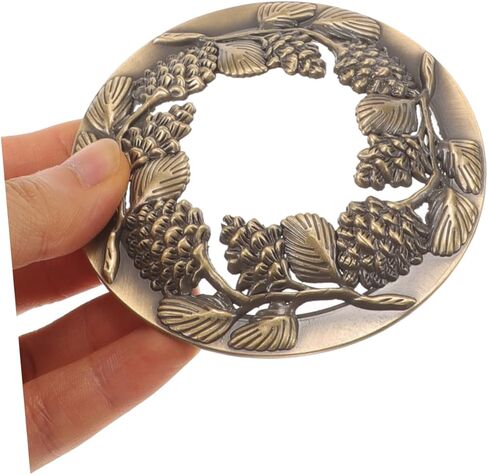 NUOBESTY 2pcs Antique Style Metal Candle Toppers Extend Burn Safe Lid for Scented Candles Home Decor Accessory in Saudi Arabia