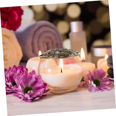 قطعتان من أغطية البرطمانات المجوفة من Gadpiparty، أغطية شموع معدنية معطرة وأكمام ظل الشموع in Saudi Arabia