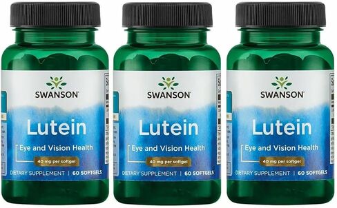 Swanson Lutein Eye Vision Retina Macula Health Supplement 40 mg 60 Softgels Sgels in Saudi Arabia
