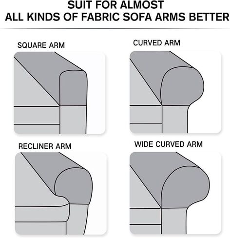 Soft Stretch Plush Armrest Covers, Stretch Armrest Covers for Chairs/Sofas, Couch Arm Covers, Anti-Slip Furniture Protector Armchair Slipcovers for Recliner,2pcs(Coffee) in Saudi Arabia