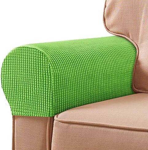Soft Stretch Plush Armrest Covers, Stretch Armrest Covers for Chairs/Sofas, Couch Arm Covers, Anti-Slip Furniture Protector Armchair Slipcovers for Recliner,2pcs(Coffee) in Saudi Arabia