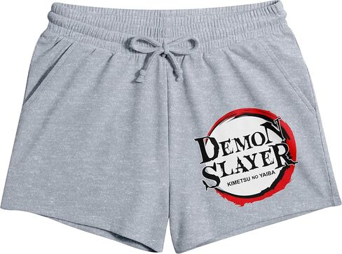 Demon Slayer Logo Women’s Gray Lounge Shorts in Saudi Arabia