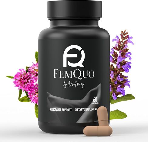 Menopause & Perimenopause Support for Women Non Hormonal OBGYN Formulated with Rhapontic Rhubarb Red Clover Hops &Sage to Help Hot Flashes Night Sweats Sleep and Mood 60 Capsules in Saudi Arabia