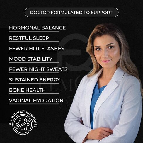 Menopause & Perimenopause Support for Women Non Hormonal OBGYN Formulated with Rhapontic Rhubarb Red Clover Hops &Sage to Help Hot Flashes Night Sweats Sleep and Mood 60 Capsules in Saudi Arabia