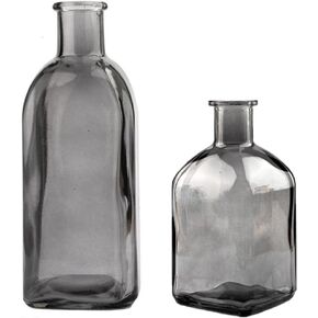 Clear Bud Vases 2 Sets Glass Colorful Small Vases for Flowers, Decorative Glass Bottles, Apothecary Jars, Mini Flower Vases for Wedding Centerpieces, Vintage Vase for Home Decor, Table Décor (Purple) in Kuwait