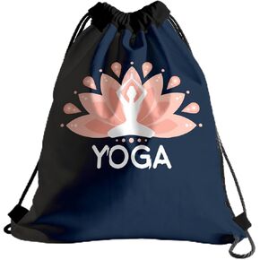 Lightweight Drawstring Sport Bag, Yoga Theme Bag, Yoga Drawstring Backpack, Quick-drying and Moisture-proof Cinch Bags for Gym, Sports, Training, Practical Bags for Women Men 053 in Saudi Arabia
