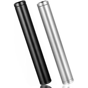 2 قطعة حاوية أنبوب معدنية، حامل أنبوب تخزين ألومنيوم محمول، صندوق تخزين سفر خفيف الوزن مقاوم للماء لجيب المحفظة أثناء السفر في الهواء الطلق، 4.5 بوصة in Kuwait