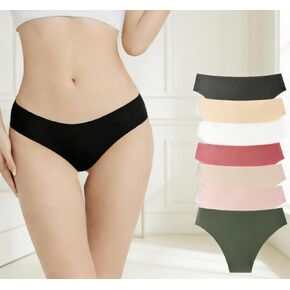 7-Pack Ice-Silk Seamless Low-Rise Women' s Panties, Soft Briefs Breathable Panties No Show Underwear in Saudi Arabia