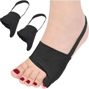 1Pair of Tailors Bunion Relief Pads Socks Bunionette Protector Sleeves Built-in Gel Pads Silicone Cover Guard with Non-Slip Strap to Cushions and Comfort Pinky Toe Bunionette Pain (Black-L) in Saudi Arabia