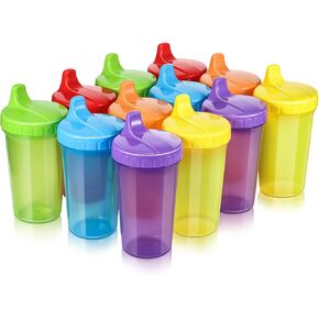 Mifoci 24 Pcs 10 oz Sippy Cups for Toddlers 1-3 No Spill Spout Cups with Lids Toddler Reusable Baby Feeding Supplies, Dishwasher, Microwave Safe in Kuwait