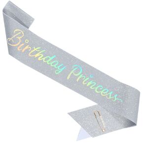 وشاح "Birthday Princess" مع دبوس كمثرى للنساء والفتيات، إكسسوارات شعر لحفلات الزفاف (أزرق) in Kuwait