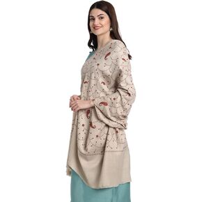 Zamour Kashmiri Shawl for Women, Pashmina Style Fine Indian Embroidery Wool Shawls for Winter in Kuwait