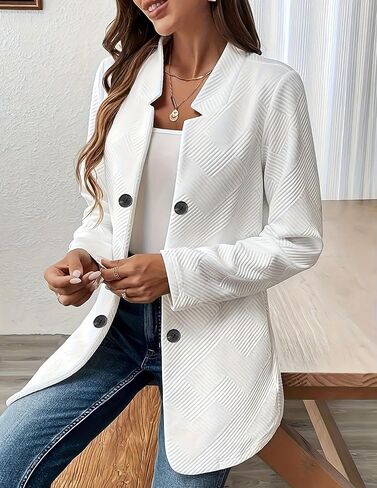 MINTLIMIT Women's Long Sleeve Blazer Casual Double Breasted Open Front Jackets Business Work Blazers Suit Jacket with Pockets in Saudi Arabia