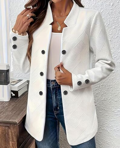 MINTLIMIT Women's Long Sleeve Blazer Casual Double Breasted Open Front Jackets Business Work Blazers Suit Jacket with Pockets in Saudi Arabia