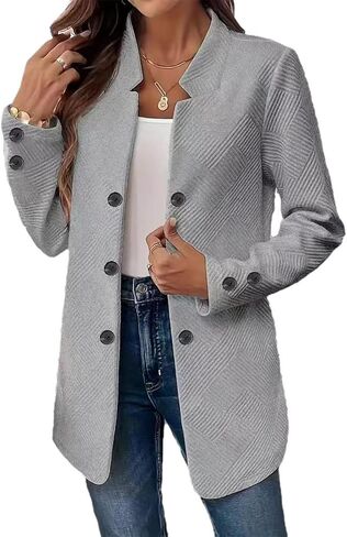 MINTLIMIT Women's Long Sleeve Blazer Casual Double Breasted Open Front Jackets Business Work Blazers Suit Jacket with Pockets in Saudi Arabia