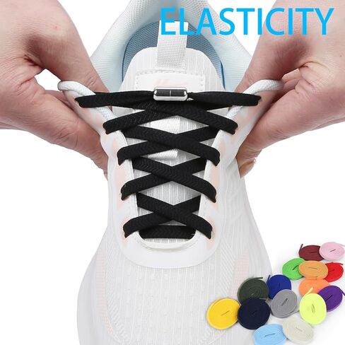 ZHENTOR Elastic Shoe Laces for Sneakers, No Tie Shoelaces for Kids and Adults, Tieless Stretch Shoe Strings in Saudi Arabia