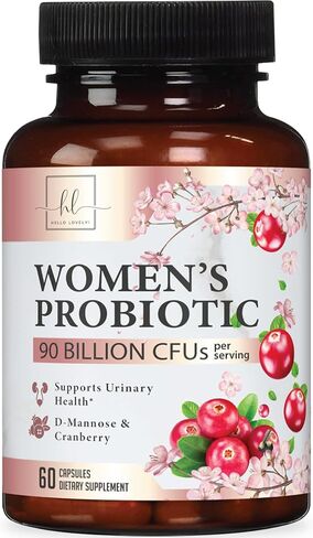 Probiotics for Women Digestive Health Support - 90 Billion CFU Women's Probiotic, 16 Strains, Cranberry, Vaginal Probiotic with Prebiotics, PH, Immune, Urinary, & Feminine Health Support, 60 Capsules in Saudi Arabia