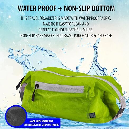 Lewis N. Clark ElectroLight Toiletry Kit, Waterproof Fabric Portable and Lightweight, Neon Lemon, One Size in Saudi Arabia