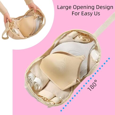 Travel Underwear Organizer Bag:Portable Luggage Organizer for women, Multi-Compartment Storage Bag for Clothes, Bras, and Accessories, Ideal for Suitcases and Carry-Ons in Saudi Arabia