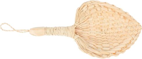 Zerodeko Palm Leaf Hand Fan Hawaiian Handheld Fans Party Fans Decor Handheld Paddle Fans Performance Fan Boho Fans Fan Wall Hanging Decor Portable Hand Fan Natural Hand Fans Dance Fan Beige in Saudi Arabia