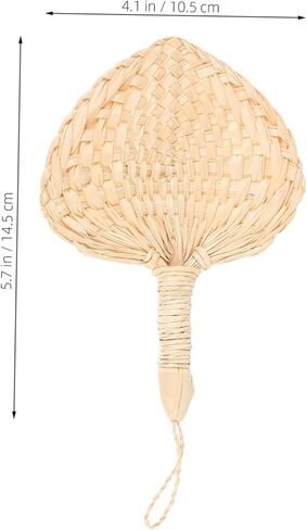 Zerodeko Palm Leaf Hand Fan Hawaiian Handheld Fans Party Fans Decor Handheld Paddle Fans Performance Fan Boho Fans Fan Wall Hanging Decor Portable Hand Fan Natural Hand Fans Dance Fan Beige in Saudi Arabia