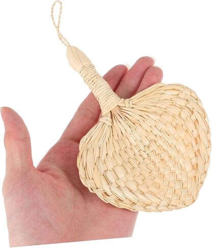 Zerodeko Palm Leaf Hand Fan Hawaiian Handheld Fans Party Fans Decor Handheld Paddle Fans Performance Fan Boho Fans Fan Wall Hanging Decor Portable Hand Fan Natural Hand Fans Dance Fan Beige in Saudi Arabia