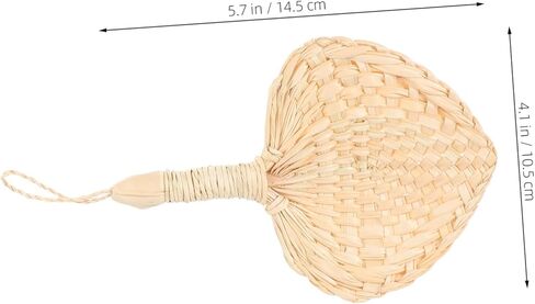 Zerodeko Palm Leaf Hand Fan Hawaiian Handheld Fans Party Fans Decor Handheld Paddle Fans Performance Fan Boho Fans Fan Wall Hanging Decor Portable Hand Fan Natural Hand Fans Dance Fan Beige in Saudi Arabia
