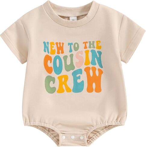 Cousin Crew Shirts Baby Girl Boy Jumpsuit Romper Sweatshirt Sister Brother Cousin Crew Matching Outfits Fall Clothes (New to The Cousin, 0-3 Months) in Kuwait