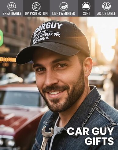 قبعة هدايا InnoBeta Car Guy للرجال - قبعة مطرزة من القطن المغسول قابلة للتعديل - هدية لمحبي السيارات والمتحمسين in Saudi Arabia