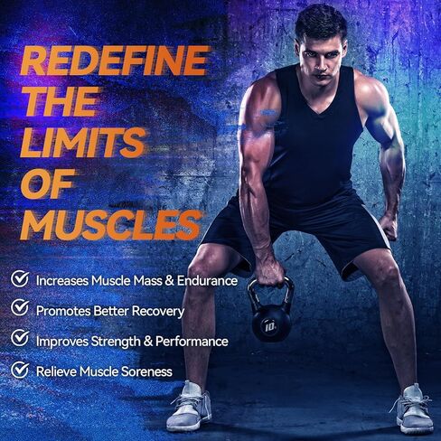 Creatine Monohydrate Gummies Complex 8000mg for Men & Women, Sugar Free Creatine Gummy with L-Taurine, BCAA 2:1, B12＆6, for Muscle Growth, Energy Boost & Recovery, Vegan, Gluten-Free, 120 Count in Kuwait