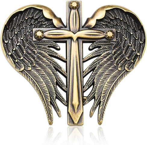 MASOP VOGU Womens Western Belt Buckle, Angel Cross Belt Buckle for Men, Cowboy Cowgirl Halloween Jeans Accessories in Saudi Arabia