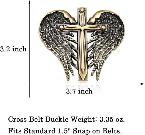 MASOP VOGU Womens Western Belt Buckle, Angel Cross Belt Buckle for Men, Cowboy Cowgirl Halloween Jeans Accessories in Saudi Arabia