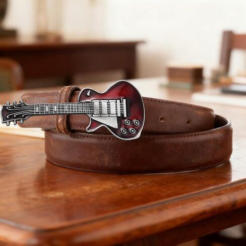 Western Country Guitar Belt Buckle for Men Women, Cool Punk Jewelry for Music Lover Jeans Accessory in Saudi Arabia