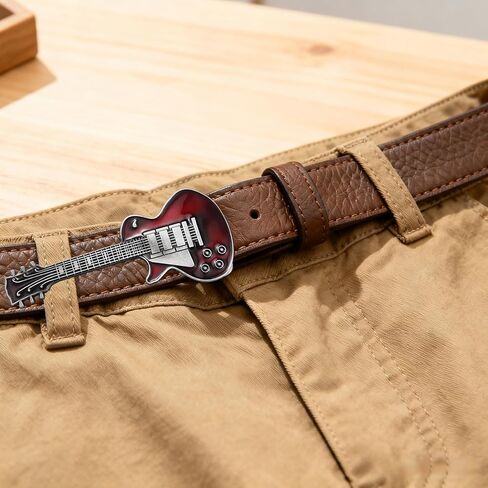 Western Country Guitar Belt Buckle for Men Women, Cool Punk Jewelry for Music Lover Jeans Accessory in Saudi Arabia