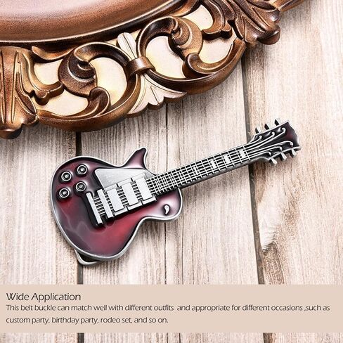 Western Country Guitar Belt Buckle for Men Women, Cool Punk Jewelry for Music Lover Jeans Accessory in Saudi Arabia