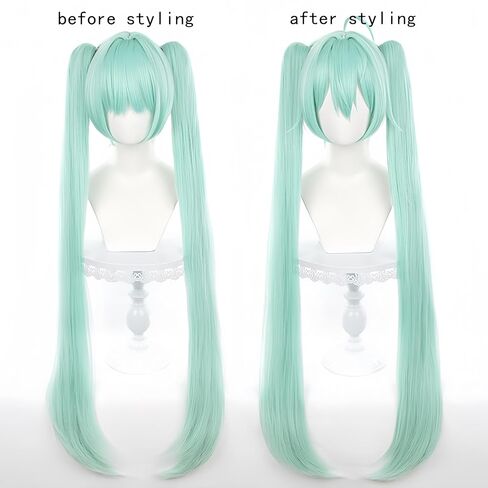 Virtual Singer 39in/100cm Wig - Wig Costume Anime Convention with Wig Cap Light Aqua in Saudi Arabia