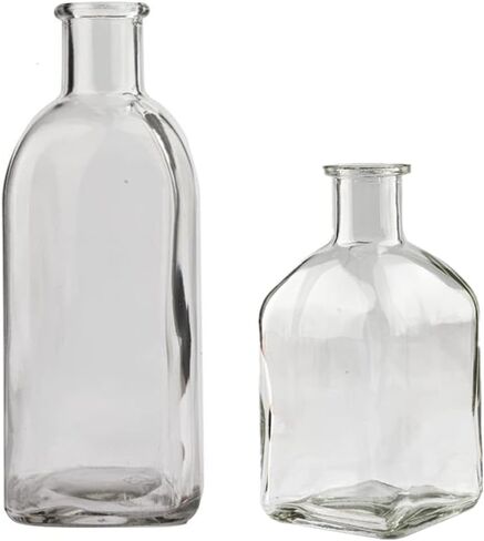 Clear Bud Vases 2 Sets Glass Colorful Small Vases for Flowers, Decorative Glass Bottles, Apothecary Jars, Mini Flower Vases for Wedding Centerpieces, Vintage Vase for Home Decor, Table Décor (Purple) in Saudi Arabia