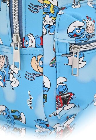 حقيبة ظهر Fast Forward Smurfs للنساء والرجال والأولاد والبنات والجنسين | حقيبة ظهر صغيرة لطيفة من جلد البولي يوريثان مقاس 10 بوصات محفظة كتف للسنافر | حقيبة السنافر وإكسسوارات السنافر in Saudi Arabia