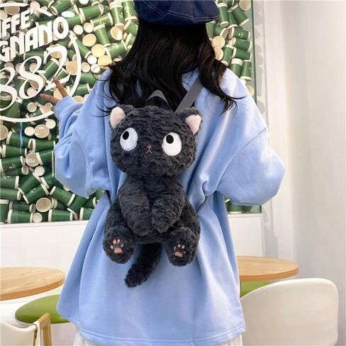 Plush Backpack for Teens Stuffed Animal Cat Bag Soft Fuzzy Kitty Design Compact Daily Use in Saudi Arabia