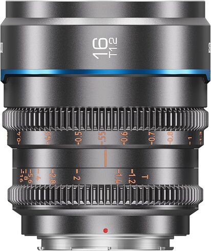 SIRUI Night Walker S35 Manual Focus Cine Lens Set, 16mm, 75mm, T1.2 Large Aperture RF Mount Lens for RED Komodo, R7, R10, C70, R50 (RF Mount, Black) in Kuwait