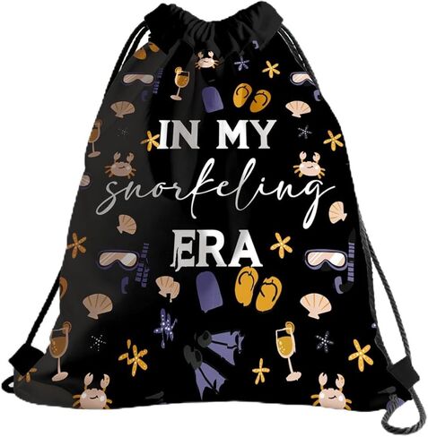 Lightweight Drawstring Sport Bag, In My Snorkeling Era, Snorkeling Enthusiasts Drawstring Backpack, Quick-drying and Moisture-proof Cinch Bags for Gym, Sport, Travel, Practical Bags for Women Men 067 in Saudi Arabia