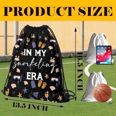 Lightweight Drawstring Sport Bag, In My Snorkeling Era, Snorkeling Enthusiasts Drawstring Backpack, Quick-drying and Moisture-proof Cinch Bags for Gym, Sport, Travel, Practical Bags for Women Men 067 in Saudi Arabia