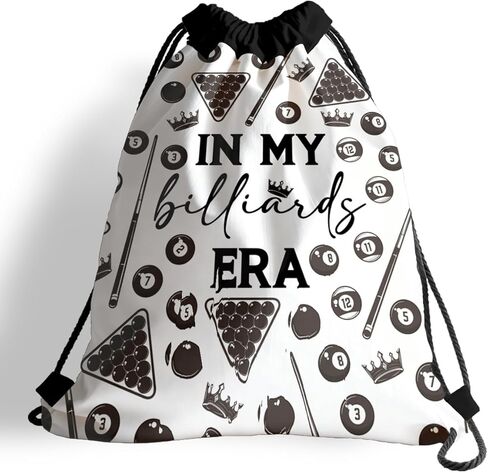 Lightweight Drawstring Sport Bag, In My Billiards Era, Billiards Lover Drawstring Backpack, Quick-drying and Moisture-proof Cinch Bags for Gym, Sports, Travel, Practical Bags for Women Men 076 in Saudi Arabia