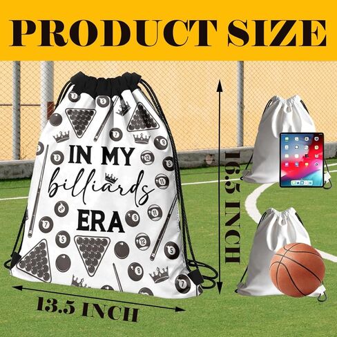 Lightweight Drawstring Sport Bag, In My Billiards Era, Billiards Lover Drawstring Backpack, Quick-drying and Moisture-proof Cinch Bags for Gym, Sports, Travel, Practical Bags for Women Men 076 in Saudi Arabia
